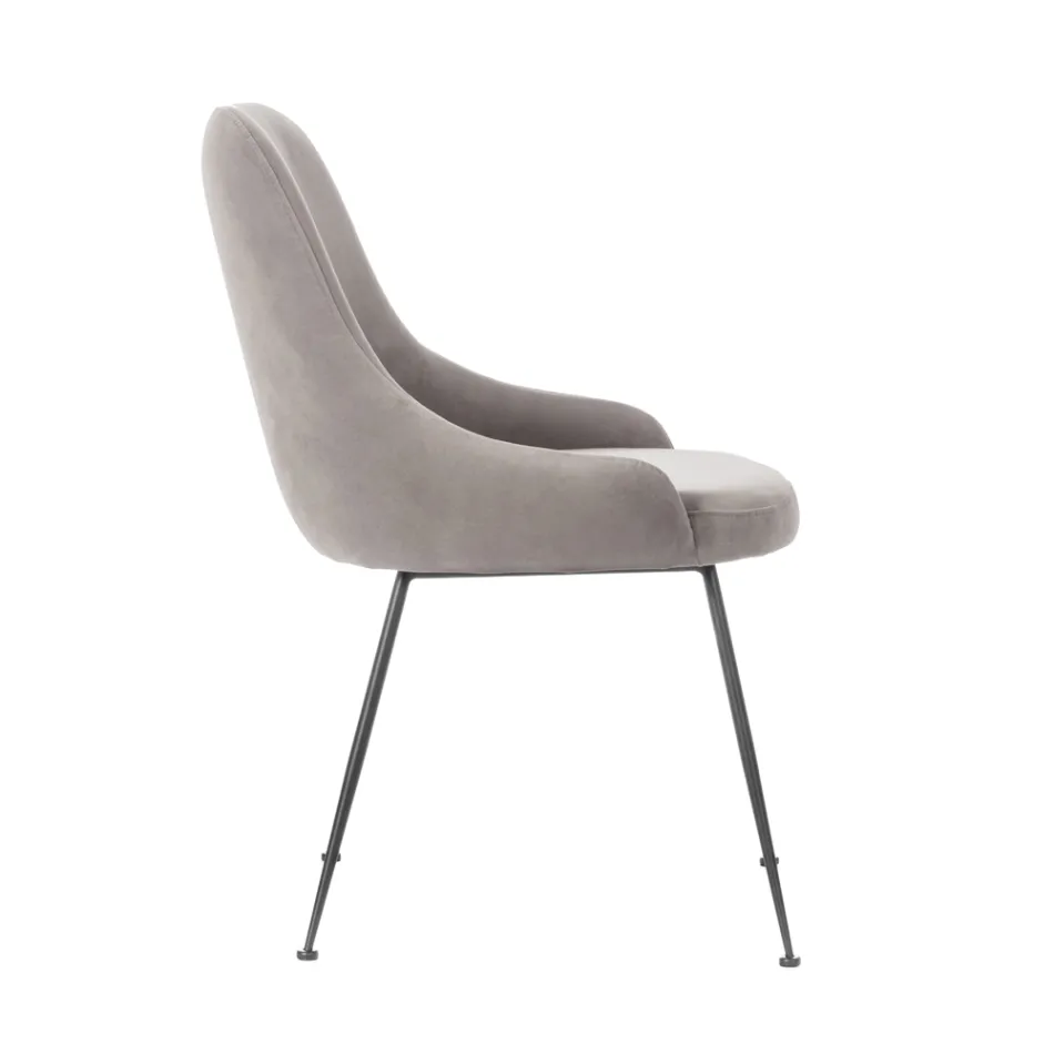 Karrige e dhomës së ndenjes me ndenjëse në pëlhurë mikrofibër me ngjyra të ndryshme - dru sandali Viadurini