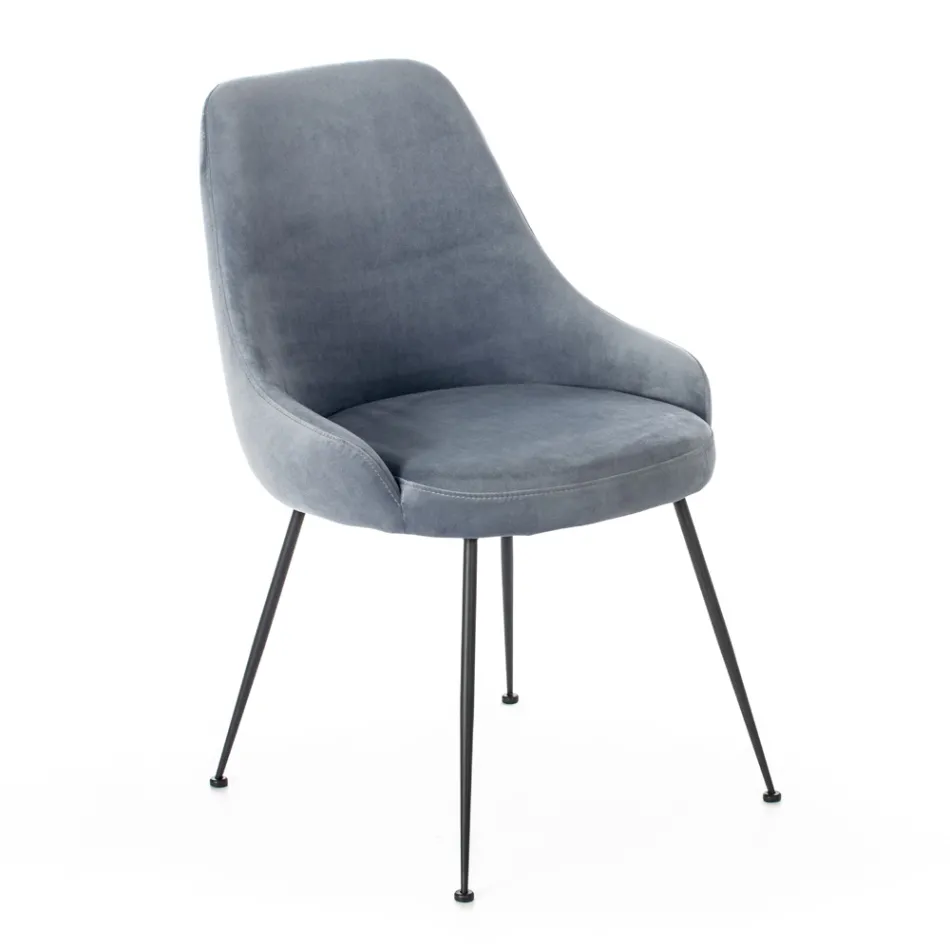 Karrige e dhomës së ndenjes me ndenjëse në pëlhurë mikrofibër me ngjyra të ndryshme - Sandalwood Viadurini