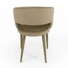 Karrige e dhomës së ndenjes me mbulim me litar sediljeje kadife Prodhuar në Itali - Savignano Viadurini