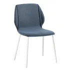 Karrige e dhomës së ndenjes me dizajn modern elegant në pëlhurë me kufi - Scarat Viadurini