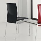 Dizajni i karriges së dhomës së ndenjes me metal krom dhe lëkurë të rigjeneruar - Gautier Viadurini