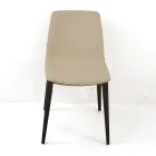 Karrige e dhomës së ndenjes me lëkurë ngjyrë akulli Prodhuar në Itali - Betsy Viadurini