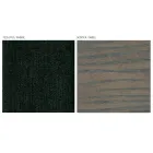 Karrige e dhomës së ndenjes me pëlhurë dhe dru të fortë ahu Prodhuar në Itali - Rein Viadurini