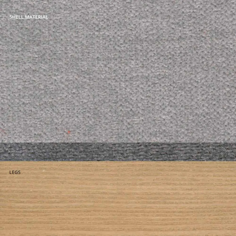 Karrige e dhomës së ndenjes në pëlhurë dhe druri modern i bërë në Itali, Oriella Viadurini