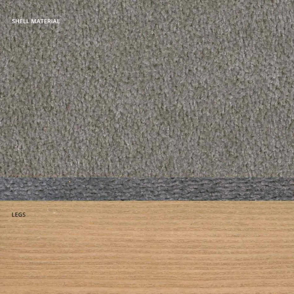 Karrige e dhomës së ndenjes në pëlhurë dhe druri modern i bërë në Itali, Oriella Viadurini