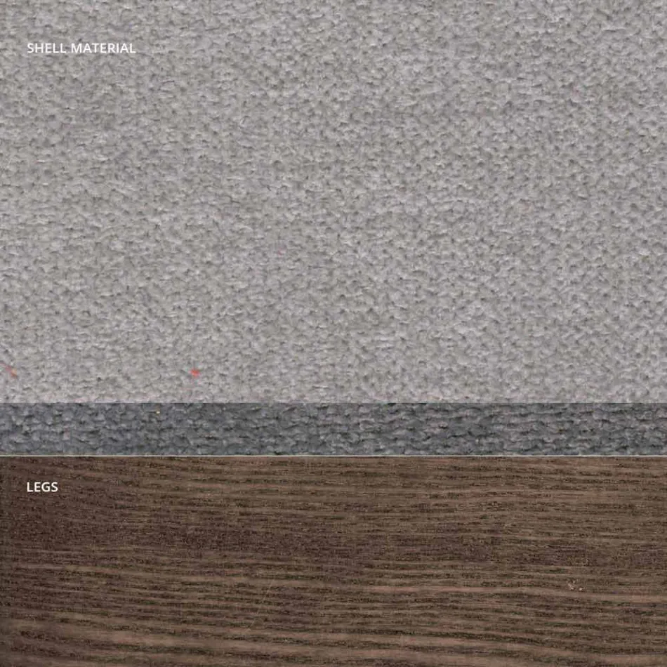 Karrige e dhomës së ndenjes në pëlhurë dhe druri modern i bërë në Itali, Oriella Viadurini