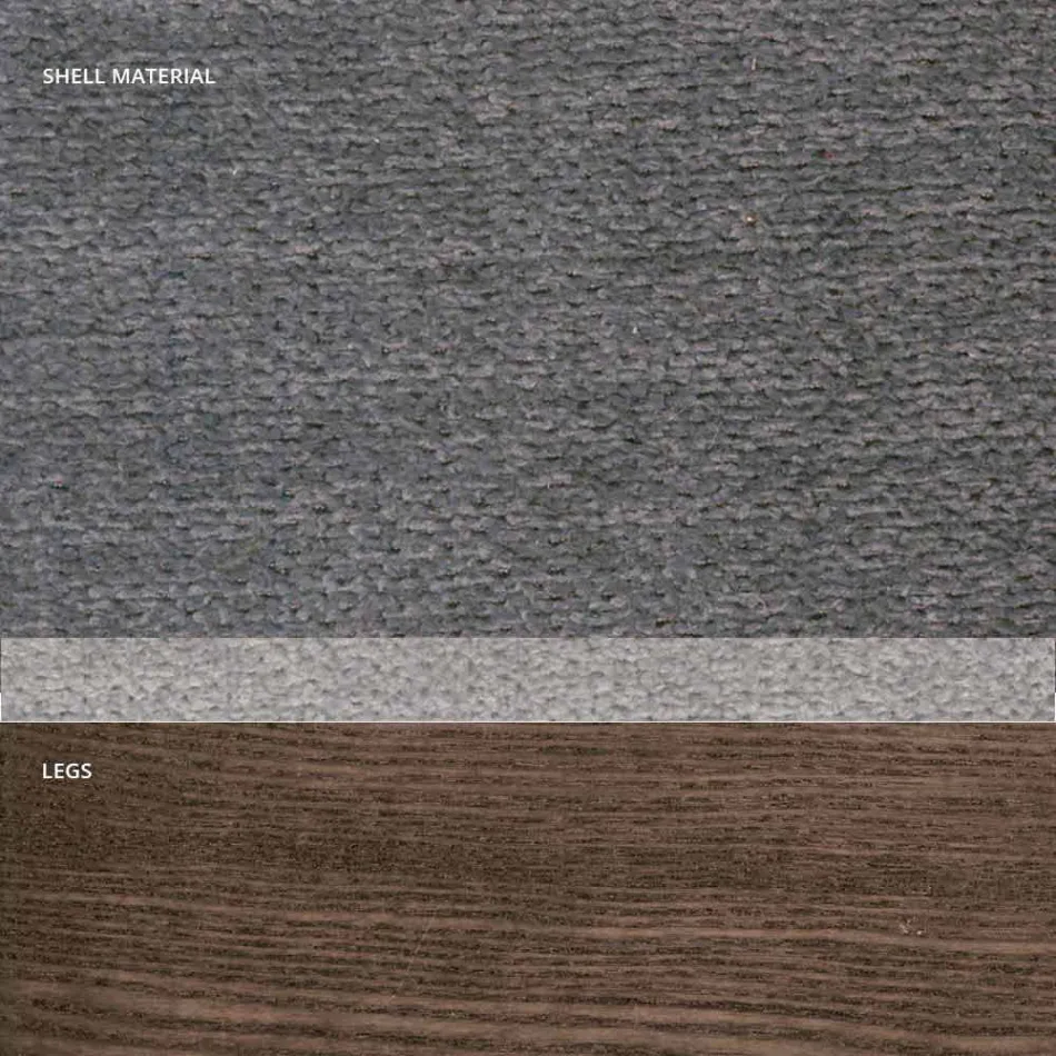 Karrige e dhomës së ndenjes në pëlhurë dhe druri modern i bërë në Itali, Oriella Viadurini