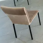 Karrige e dhomës së ndenjes në strukturë rezistente ndaj njollave dhe kadife dhe të zezë - Haroon Viadurini