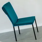 Karrige e dhomës së ndenjes në strukturë rezistente ndaj njollave dhe kadife dhe të zezë - Haroon Viadurini