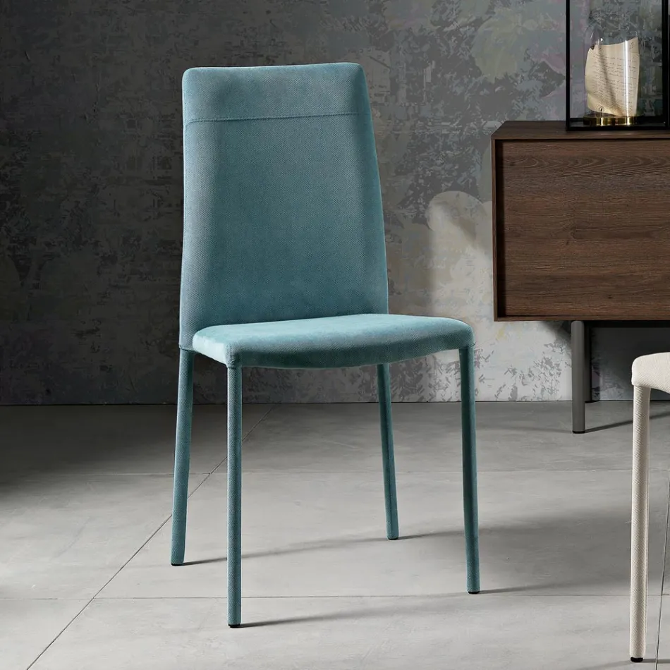 Karrige e dhomës së ndenjes tërësisht e veshur me susta në Pëlhurë Made in Italy - Lorelai Viadurini