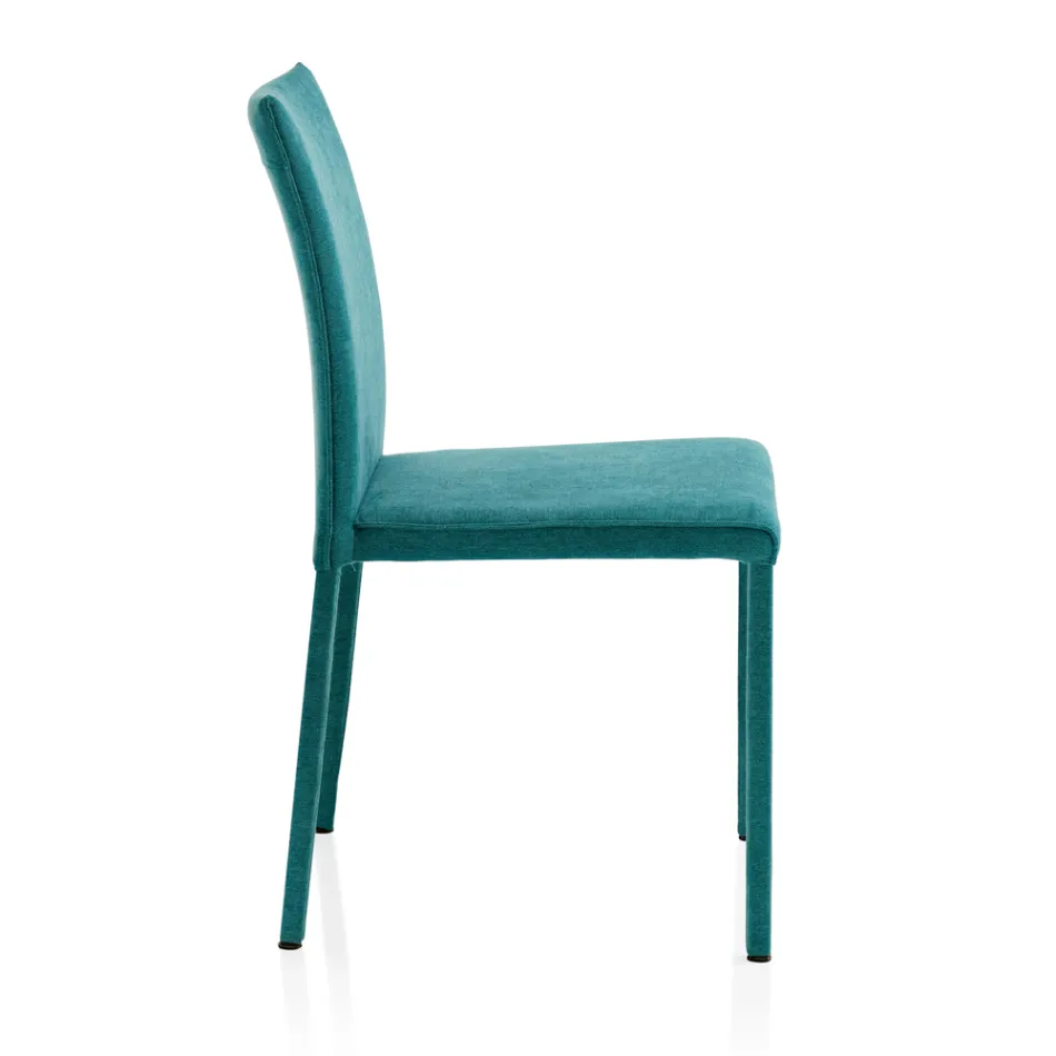 Karrige e dhomës së ndenjes tërësisht e veshur me susta në pëlhurë Made in Italy - Rosetta Viadurini