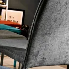 Karrige e dhomës së ndenjes tërësisht e veshur me susta në pëlhurë Made in Italy - Rosetta Viadurini