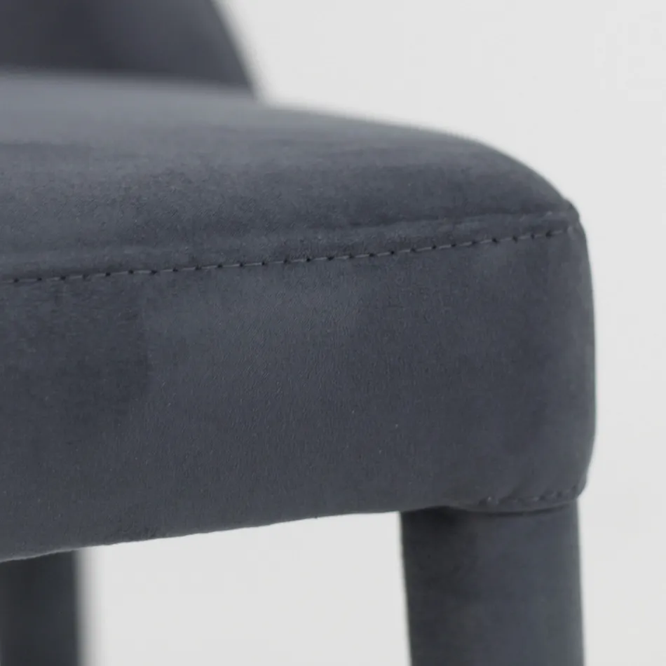 Karrige e dhomës së ndenjes e veshur me Teknofibra Made in Italy - Stinco Viadurini