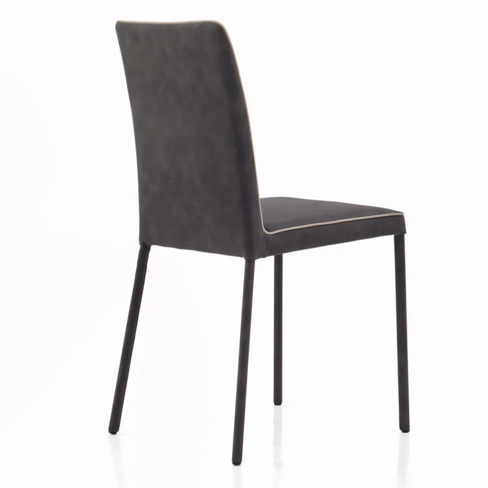 Karrige e dhomës së ndenjes me susta dhe këmbë me llak Prodhuar në Itali - Catania Viadurini