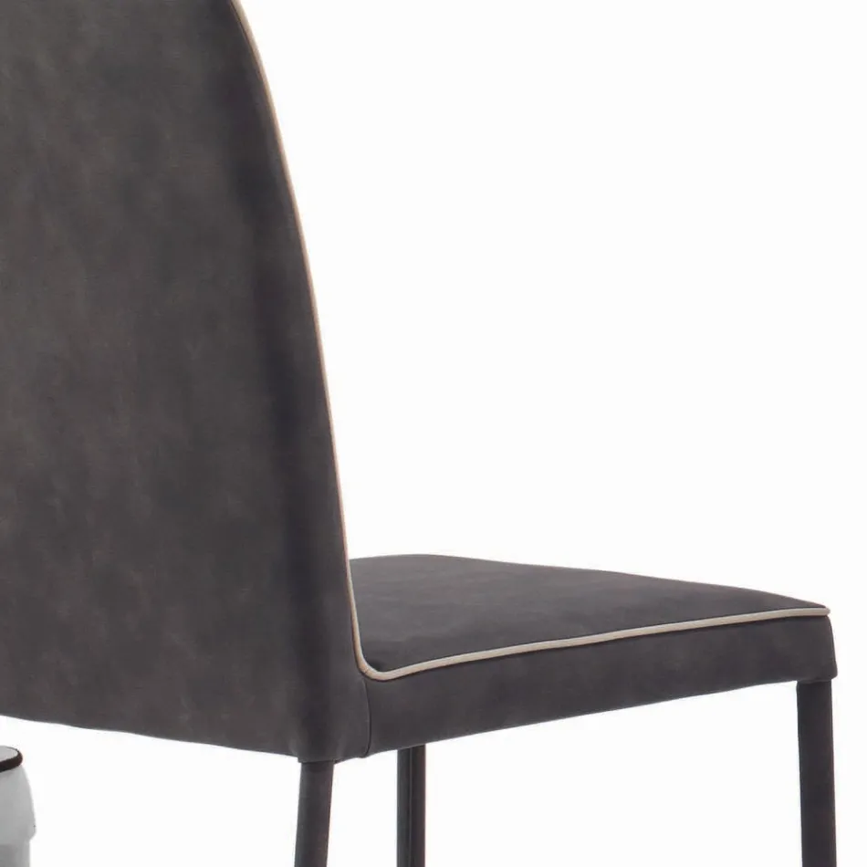 Karrige e dhomës së ndenjes me susta dhe këmbë me llak Prodhuar në Itali - Catania Viadurini