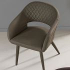Karrige dhe këmbët e karriges së dhomës së ndenjes me 2 copë Eko-lëkurë të mbushur - Cupiolo Viadurini