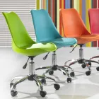 Karrige zyre me ngritës gazi në polipropilen dhe metal me ngjyra - Loredana Viadurini