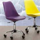 Karrige zyre me ngritës gazi në polipropilen dhe metal me ngjyra - Loredana Viadurini