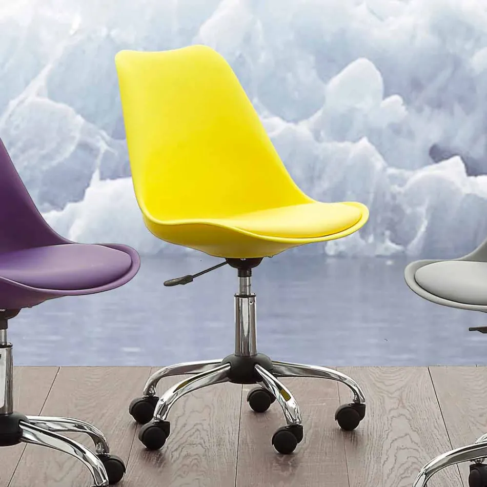 Karrige zyre me ngritës gazi në polipropilen dhe metal me ngjyra - Loredana Viadurini