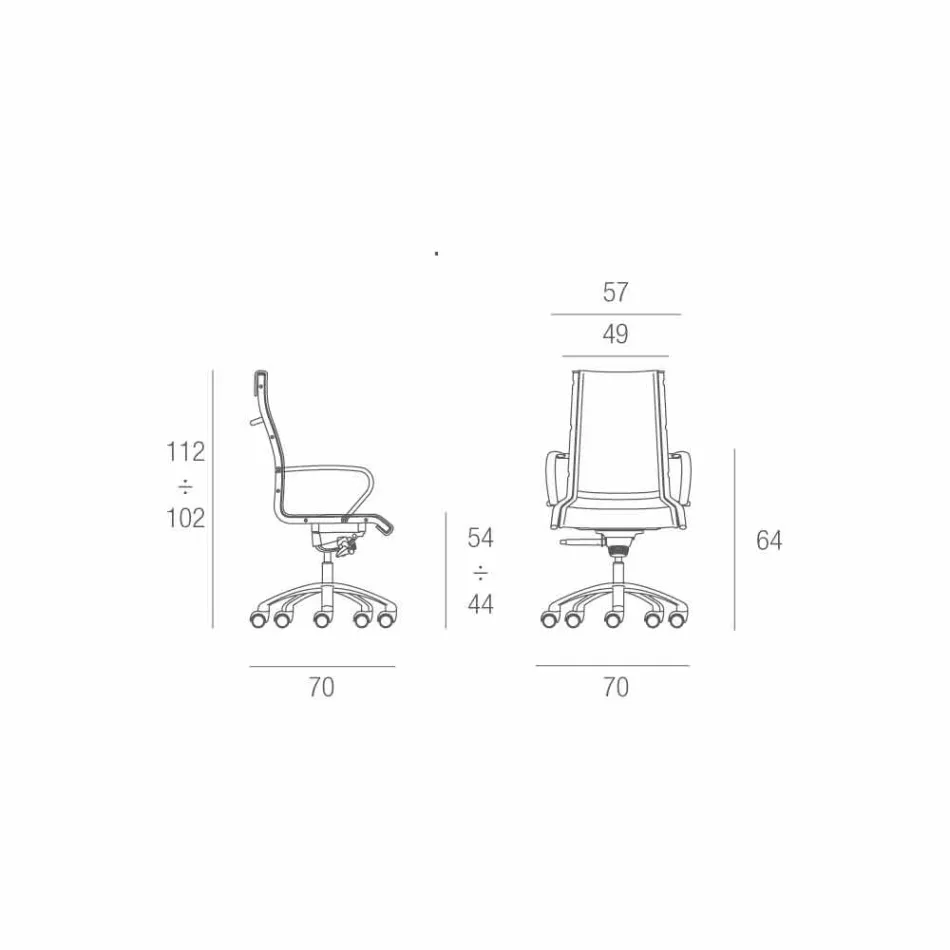 Karrige zyre me monokok në lëkurë imituese të bërë në Itali Agata Viadurini