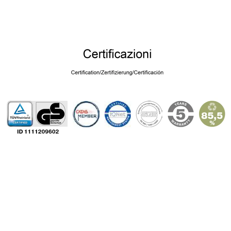 Karrige zyre ergonomike me sajë me mbështetëse krahësh të prodhuara në Itali - Filanna Viadurini