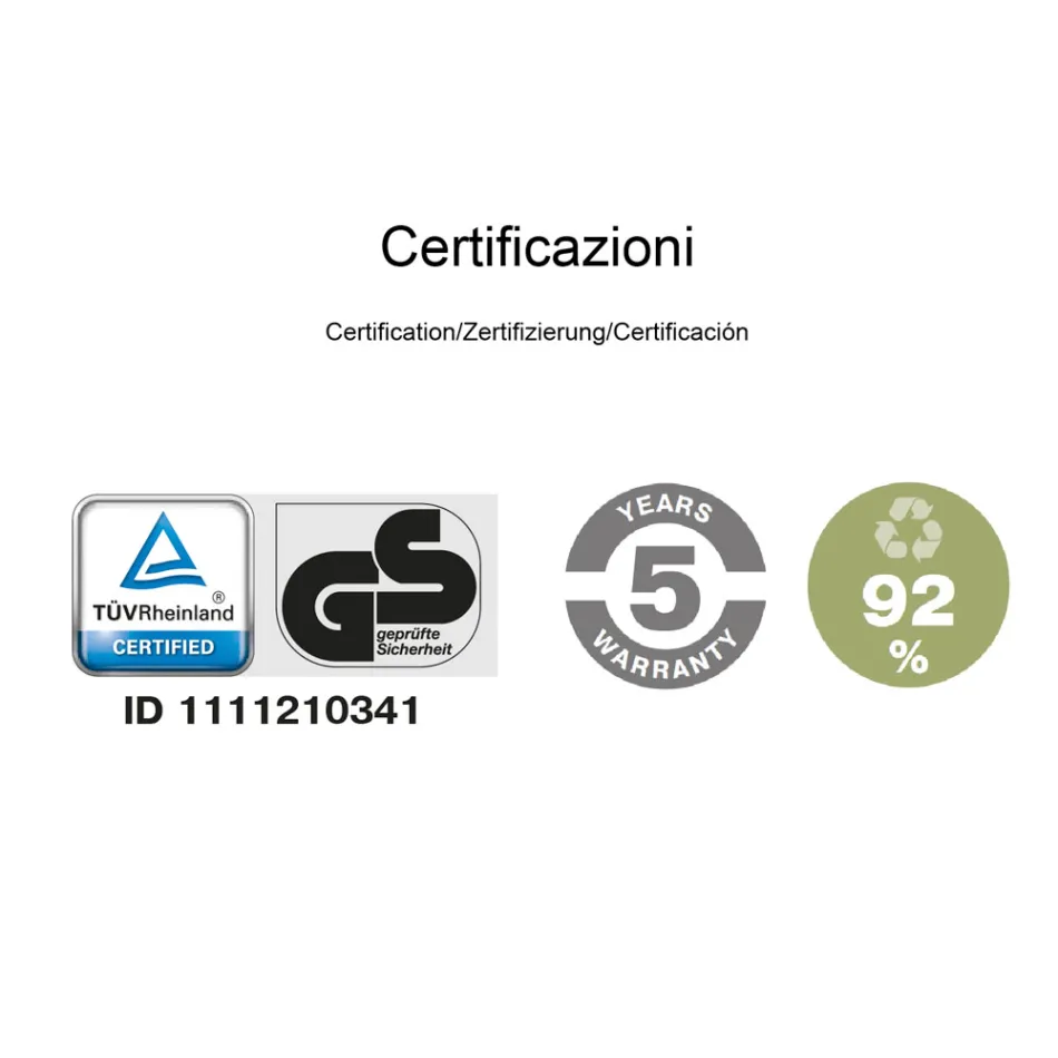 Karrige Zyre Ergonomike dhe Rrotulluese me Mbështetëse Krahësh Prodhuar në Itali - Fulvio Viadurini