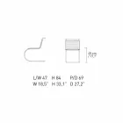 Karrige zyre në kallam natyral dhe çelik të kromuar të prodhuar në Itali - Formentera Viadurini