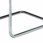 Karrige zyre lëkure me strukturë çeliku të kromuar Prodhuar në Itali - Elite Viadurini