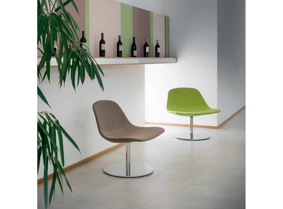 Karrige moderne zyre me bazë të rrumbullakët Llounge nga Luxy, e bërë në Itali Viadurini