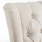 Karrige me dizajn klasik në pëlhurë dhe dru lisi 2 copë Homemotion - Forla Viadurini