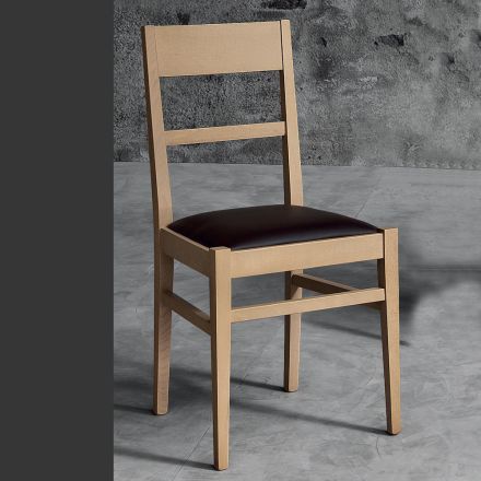 Dizajn karrige kuzhine ne dru ahu dhe sedilje ne ekoleate - Davina Viadurini
