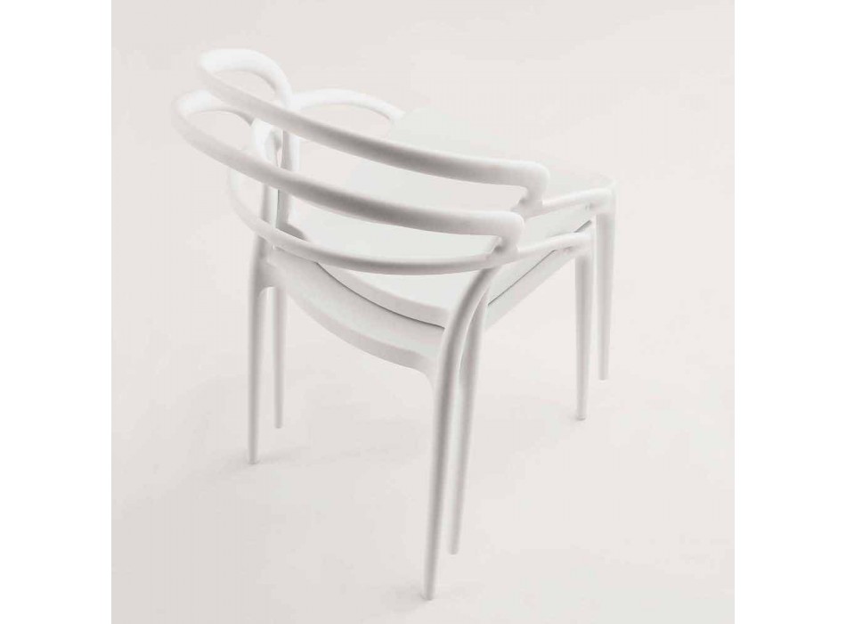 Karrige me dizajn modern në polipropilen e prodhuar në Itali Pavia Viadurini