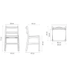 Karrige e kualitetit te larte ne dru Ahu Prodhuar ne Itali, 2 Cope - Nora Viadurini