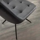 Karrige e veshur me tegela me tapiceri prej pëlhure ose eko nabuk Venezia Viadurini