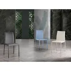 Karrige elegante me dizajn modern me lëkurë artificiale me ngjyra për dhomën e ndenjes - Grenger Viadurini