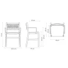 Karrige luksoze me mbështetëse krahësh në ahu dhe litar të zbardhur Prodhuar në Itali - Nora Viadurini