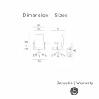 Karrige e drejtimit në lule qelibari moderne të tipit të vërtetë të lopës Viadurini
