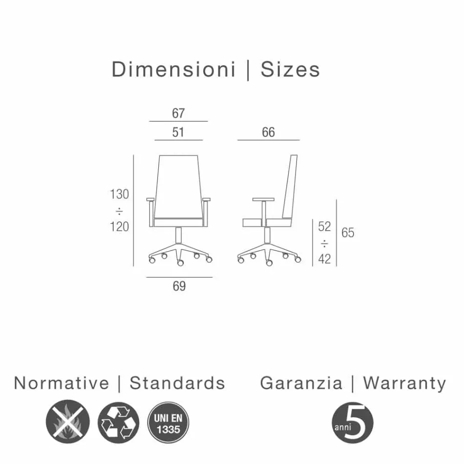 Karrige bashkëkohore drejtuese bashkëkohore Edda, e bërë në Itali Viadurini