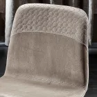 Karrige elegante e Dizajnit Modern në Kadife dhe Dru me Ngjyrë - Bizet Viadurini