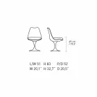 Karrige e kthyeshme në alumin të llakuar me sedilje lëkure të prodhuar në Itali - Cabiria Viadurini