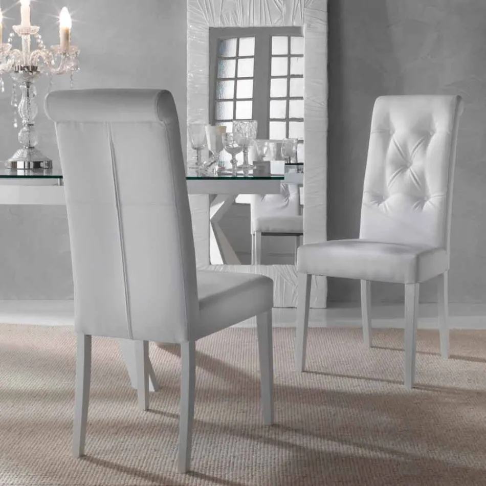 Karrige me dizajn të veshur me susta, me përpunim Capitonnè - Diana Viadurini