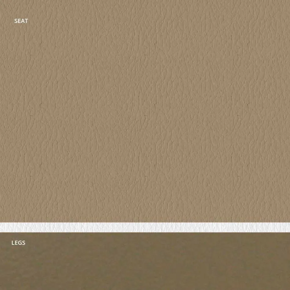 Karrige çeliku e mbushur dhe sedilje prej lëkure artificiale me buzë të bardhë - Nirvana Viadurini