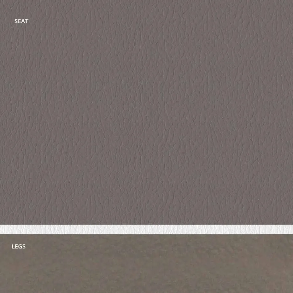 Karrige çeliku e mbushur dhe sedilje prej lëkure artificiale me buzë të bardhë - Nirvana Viadurini