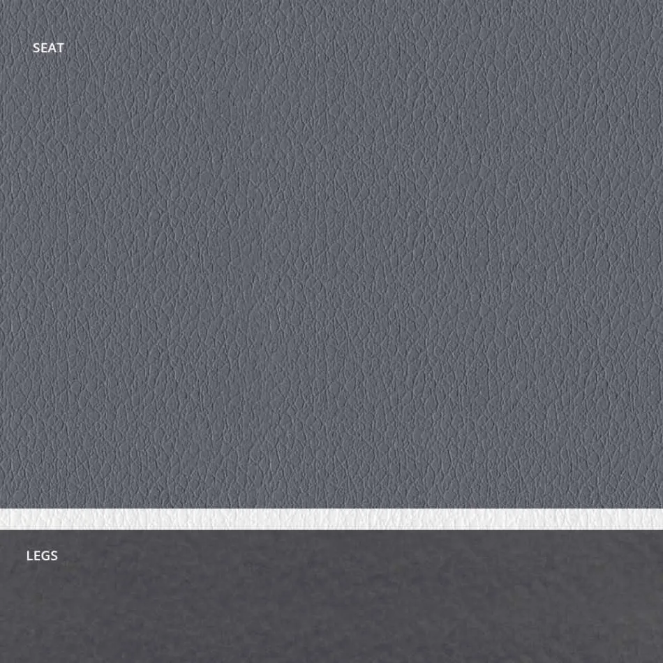 Karrige çeliku e mbushur dhe sedilje prej lëkure artificiale me buzë të bardhë - Nirvana Viadurini