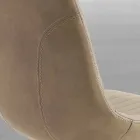 Karrige e veshur me susta në eko nubuck dhe metal, dizajn modern, Taranto Viadurini