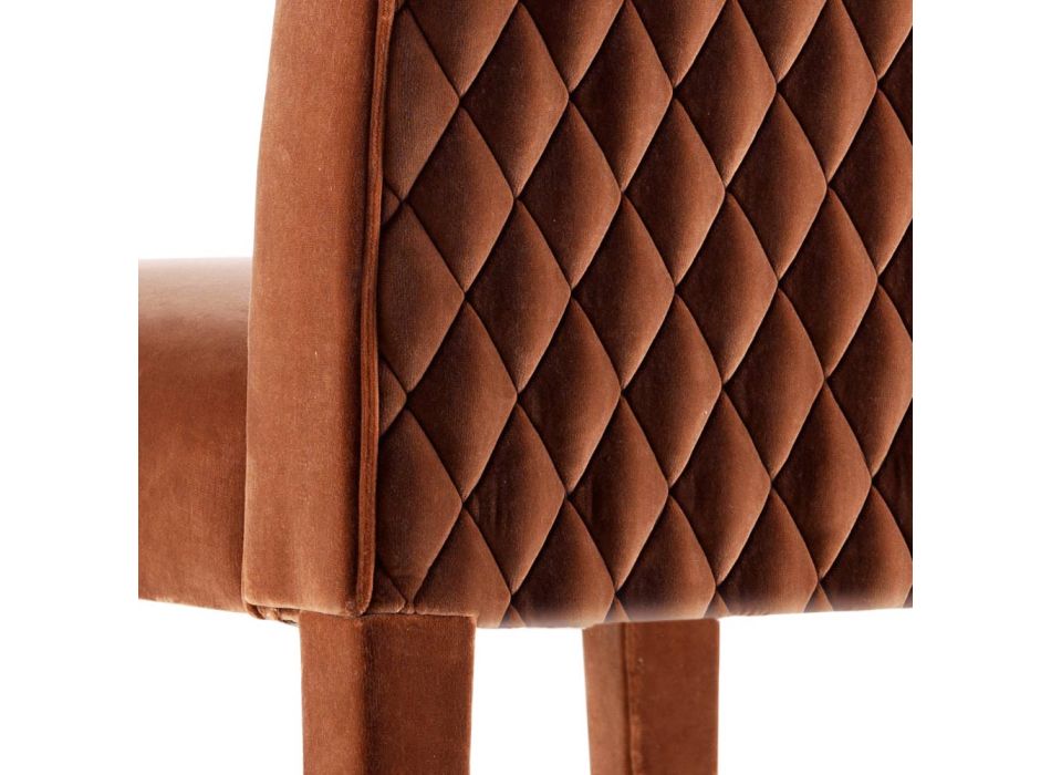Karrige e ndenjur e ngurtë druri Grilli Zarafa e bërë në Itali, 2 copë Viadurini