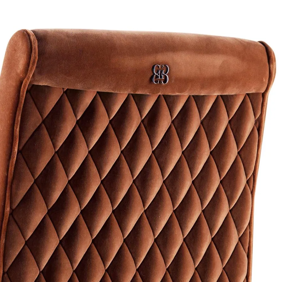 Karrige e ndenjur e ngurtë druri Grilli Zarafa e bërë në Itali, 2 copë Viadurini