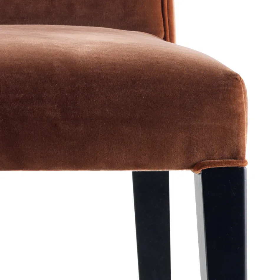 Karrige e ndenjur e ngurtë druri Grilli Zarafa e bërë në Itali, 2 copë Viadurini