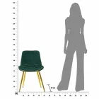 Karrige e Dhomës së Ngrënies me Dizajn të Lartuar nga Druri dhe Pëlhurë, 2 Copë - Kolly Viadurini