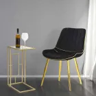 Karrige e Dhomës së Ngrënies me Dizajn të Lartuar nga Druri dhe Pëlhurë, 2 Copë - Kolly Viadurini